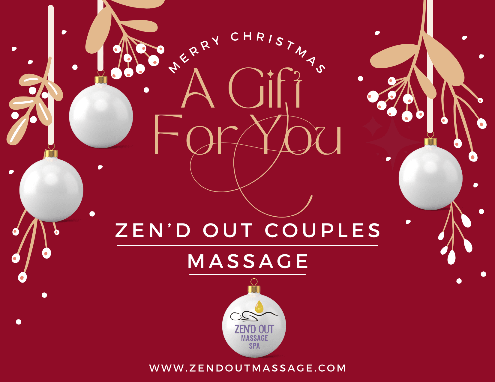 Zen'd Out Couples Massage Spa Gift Card