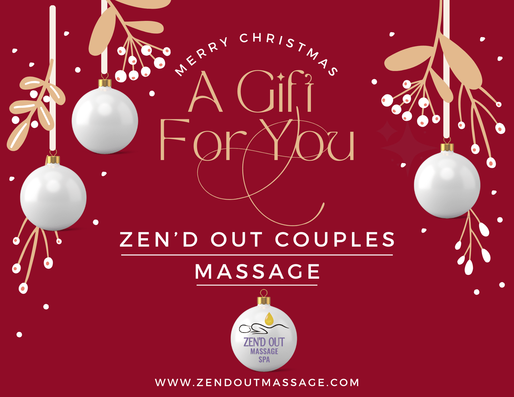 Zen'd Out Couples Massage Spa Gift Card Zen'd Out Couples Massage Spa Gift Card