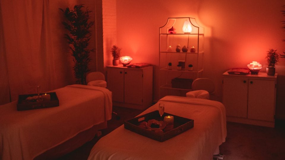 Romantic Couples Massage Room at Zen'd Out Massage Spa