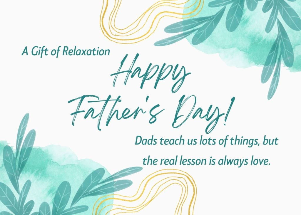 Father's Day Massage Gift Card from Zen'd Out Massage Spa Father's Day Massage Gift Certificate at Zen'd Out Massage Spa