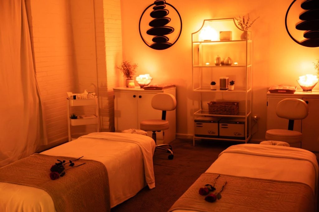 Zen'd Out Couples Massage Room Mother's Day Spa Day Couples Massage Room in Denver